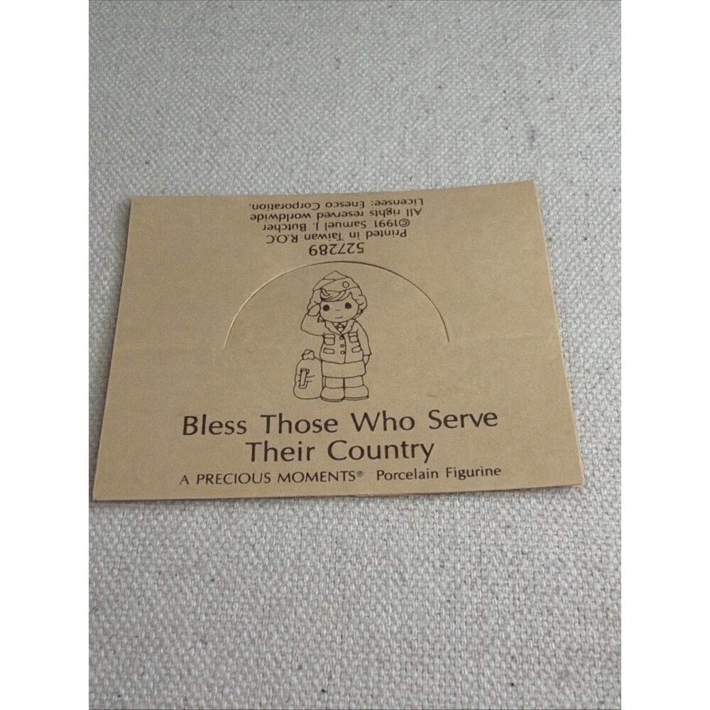 Bless Those Who Serve Their Country 527289/527297 Precious Moments 1991 Set of 2 - Picture 10 of 11